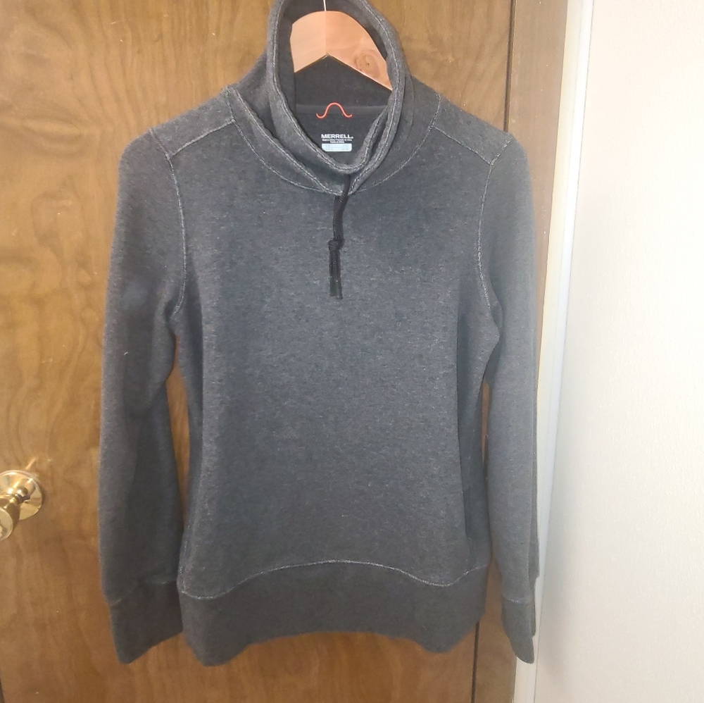 Merrell grey cowl neck sweatshirt sz s